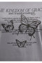 Butterfly Printed Gray T-Shirt Semi Slim Fit / Semi Slim Fit 1613453-91066 - 6