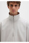 Gray Sweatshirt with Semi-Zipper Kangaroo Pocket 0211684-70074 - 6