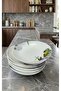 Modern Porcelain 6-People Stylish Dinner Plates with Bird Figures, Deep Plate Presentation Dishes, Serving Plate 18 cm - 5