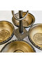 Classic Stand-Up Stainless Steel 4-Piece Snack Bowl Antique - 4