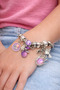 Swan Rose Bee Panda Flower Cat Clock Figured Stainless Steel Charm Bracelet - 2