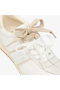 Th Women's Soft Suede Leather Comfortable Sole Beige Sneaker - 7