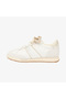 Th Women's Soft Suede Leather Comfortable Sole Beige Sneaker - 4