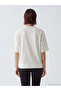 Crew Neck Oversize Women's T-Shirt - 4