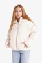 Water Repellent Hooded Ecru Girls' Coat F5876A8/Er233 - 3