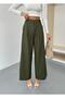 New Season Double Pleated Double Bridged Buttoned Bol Pa Wide-Leg Leg Woven Woven Palazzo Pants - 5