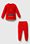 100% Cotton Piece Paws Printed Baby&Child Pajama Set Red