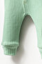 100% Cotton Piece Baby Snap Romper & Salopet Water Green Color - 6