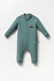 100% Cotton Piece Baby Snap Romper & Salopet Green Color