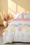 Puff Embroidered Bellis Double 100% Cotton Cotton Piece Duvet Cover Set – 6 Piece Dowry Set