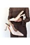Hies Beige Patent Leather Heeled Shoes - 4
