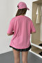 Women's Crew Neck Heart Cherry Accessory 100% Cotton T-Shirt Pink - 26Y 26521 - 5