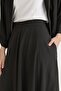Pieced Modal Basic Flared Skirt Black - 3