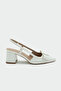 Forza Bow Detail Women's White Heeled Shoes