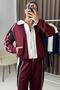 Women's Paneled Zipper Set Modal Burgundy - 3