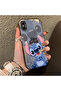 iPhone XS Max Compatible Hard Acrylic Back Silicone Edge Lens Protection Case Stitch Patterned - 2