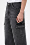 Boy's Vintage Cargo Pocket Pack Jeans - Wide Legs and Loose Fit - 7