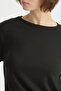 Plus Size Basic Knitted Rayon Blouse Black - 3