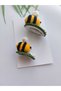 Hand Knitted Amigurumi Bee Figured Mother-Baby Combination Set of 2 Buckles - 7