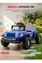 Ranger 2 in 1 Battery Operated Jeep with RGB Lights & Music for Kids 2–6 Years Blue - 4