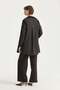 Elastic Waist Canvas Wide-Leg Basic Cotton Trousers Black - 4