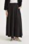 Pieced Modal Basic Flared Skirt Black - 2