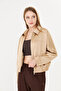 Women's coat satin elastic waist women's coat - 4