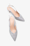 Bella Women's Stone Evening Dress Shoes - Silver - 4