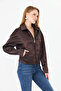 Women's coat satin elastic waist women's coat - 4