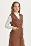 Vest Tie-Detail with Skirt TENCEL™ Set Light Brown - 2