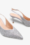 Bella Women's Stone Evening Dress Shoes - Silver - 3