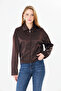 Women's coat satin elastic waist women's coat