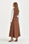 Vest Tie-Detail with Skirt TENCEL™ Set Light Brown - 4