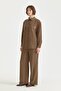Pocket Detail TENCEL™ Trousers Tunic Set Brown - 2