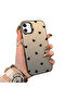iPhone 12 Mini Compatible Hard Acrylic Back Silicone Edge Lens Protection Case Heart Pattern