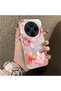 Vivo X300 Compatible Hard Acrylic Back Silicone Edge Lens Protection Case Lily Pattern - 3