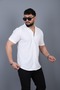 Men's Muslin Stretch Fabric Short Sleeve Shirt, Pack of Cotton Summer Comfortable Fit