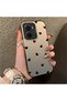 For Vivo Y16/Y02S/Y56 Compatible Hard Acrylic Back Silicone Edge Lens Protection Case Heart Pattern - 2