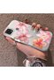 Oppo A15/A15S Compatible Hard Acrylic Back Silicone Edge Lens Protection Case Lily Pattern - 3