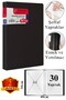 Black Presentation File 30 Pockets 2 Pieces Catalog File with Pockets 30 Pockets Self-File Plastic Folder