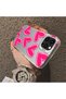 iPhone 13 Pro Compatible Hard Acrylic Back Silicone Edge Lens Protection Case Heart Pattern - 4