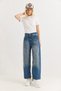 Women's Loose Raw Hem Stylish Jeans Pantalon Blue - 4