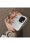iPhone 13 Pro Compatible Hard Acrylic Back Silicone Edge Lens Protection Case Beautiful Flower - 4