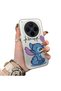 Vivo X300 Compatible Hard Acrylic Back Silicone Edge Lens Protection Case Stitch Patterned