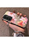 Samsung Galaxy S25 Fe Compatible Hard Acrylic Back Silicone Edge Lens Protection Case Lily Pattern - 3