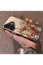 iPhone 16 Plus Compatible Hard Acrylic Back Silicone Edge Lens Protection Case Beautiful Flower - 4