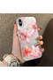 iPhone X/Xs Compatible Hard Acrylic Back Silicone Edge Lens Protection Case Lily Pattern - 3