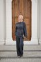 Women's Shirt and Elastic Waist Pants Tie-Detail Set Anthracite - 4