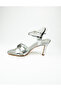Miss Park Moda 2002 Cross Band Heeled Shoes Silver - 3
