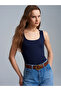 20977 Thick Strap Basic Top-K.Navy Blue - 3